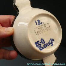 Load image into Gallery viewer,  Bough Pottery ART DECO Ceramic Quaich and Matching Underplate. Painted by Elizabeth Amour
