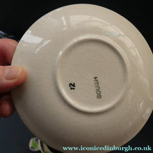 Load image into Gallery viewer,  Bough Pottery ART DECO Ceramic Quaich and Matching Underplate. Painted by Elizabeth Amour
