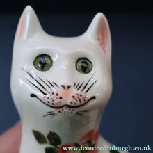 Load image into Gallery viewer, SCOTTISH POTTERY. Collectable GRISELDA HILL POTTERY (Wemyss Ware). Cat with Wild Roses Decoration
