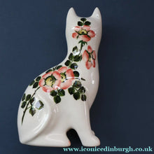 Load image into Gallery viewer, SCOTTISH POTTERY. Collectable GRISELDA HILL POTTERY (Wemyss Ware). Cat with Wild Roses Decoration
