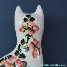 Load image into Gallery viewer, SCOTTISH POTTERY. Collectable GRISELDA HILL POTTERY (Wemyss Ware). Cat with Wild Roses Decoration
