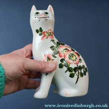 Load image into Gallery viewer, SCOTTISH POTTERY. Collectable GRISELDA HILL POTTERY (Wemyss Ware). Cat with Wild Roses Decoration
