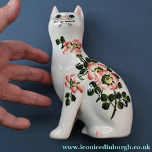 Load image into Gallery viewer, SCOTTISH POTTERY. Collectable GRISELDA HILL POTTERY (Wemyss Ware). Cat with Wild Roses Decoration
