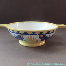 Load image into Gallery viewer, 1930s Lady Artist Hand Painted Pottery Quaich Signed J Liddell 
