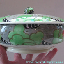 Load image into Gallery viewer, 1930s Bough Pottery Lidded Tureen Richard Amour Green Japanese Cloud Pattern
