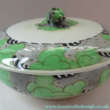 Load image into Gallery viewer, 1930s Bough Pottery Lidded Tureen Richard Amour Green Japanese Cloud Pattern
