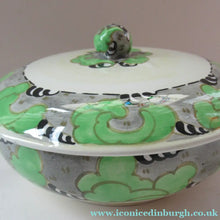 Load image into Gallery viewer, 1930s Bough Pottery Lidded Tureen Richard Amour Green Japanese Cloud Pattern
