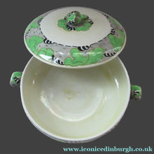 Load image into Gallery viewer, 1930s Bough Pottery Lidded Tureen Richard Amour Green Japanese Cloud Pattern
