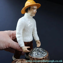 Load image into Gallery viewer, Vintage 1970s Isle of Lewis Fisherman with Creel; Coll Pottery - Scottish Pottery
