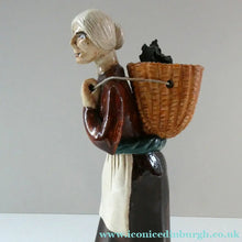 Load image into Gallery viewer, SCOTTISH STUDIO POTTERY Figurine: Vintage 1970s Isle of Lewis Peat Carrier; Coll Pottery
