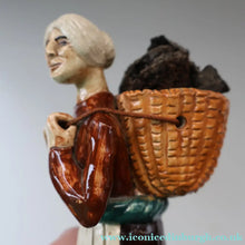 Load image into Gallery viewer, SCOTTISH POTTERY Figurine: Vintage 1970s Isle of Lewis Peat Carrier; Coll Pottery
