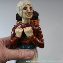 Load image into Gallery viewer, SCOTTISH POTTERY Figurine: Vintage 1970s Isle of Lewis Peat Carrier; Coll Pottery

