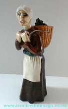 Load image into Gallery viewer, SCOTTISH STUDIO POTTERY Figurine: Vintage 1970s Isle of Lewis Peat Carrier; Coll Pottery
