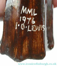 Load image into Gallery viewer, SCOTTISH STUDIO POTTERY Figurine: Vintage 1970s Isle of Lewis Peat Carrier; Coll Pottery
