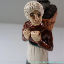 Load image into Gallery viewer, SCOTTISH POTTERY Figurine: Vintage 1970s Isle of Lewis Peat Carrier; Coll Pottery
