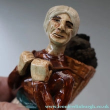 Load image into Gallery viewer, SCOTTISH POTTERY Figurine: Vintage 1970s Isle of Lewis Peat Carrier; Coll Pottery
