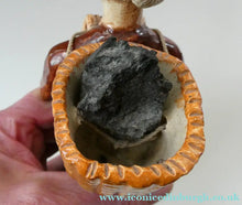 Load image into Gallery viewer, SCOTTISH STUDIO POTTERY Figurine: Vintage 1970s Isle of Lewis Peat Carrier; Coll Pottery
