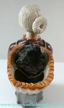 Load image into Gallery viewer, SCOTTISH STUDIO POTTERY Figurine: Vintage 1970s Isle of Lewis Peat Carrier; Coll Pottery
