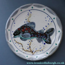 Load image into Gallery viewer, SCOTTISH POTTERY. Hand-Painted Fish Decoration HIGHLAND Stoneware Plate 

