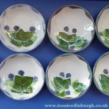 Load image into Gallery viewer, SCOTTISH Vintage WILD BERRIES Design Shallow Bowl by Highland Stoneware, Scotland. Hand-Decorated
