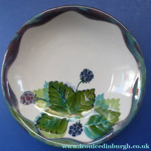 Load image into Gallery viewer, SCOTTISH Vintage WILD BERRIES Design Shallow Bowl by Highland Stoneware, Scotland. Hand-Decorated
