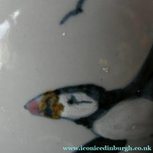 Load image into Gallery viewer, 1990s Scottish Pottery Highland Stoneware Puffin Lamp Hand Painted

