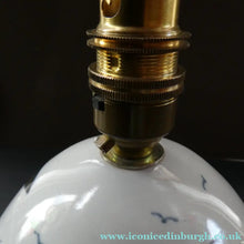 Load image into Gallery viewer, 1990s Scottish Pottery Highland Stoneware Puffin Lamp Hand Painted
