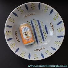 Load image into Gallery viewer, SCOTTISH POTTERY. Huge 1950s BUCHAN Portobello Pottery Stoneware Decorative Bowl. HEBRIDES Pattern - Scottish Pottery
