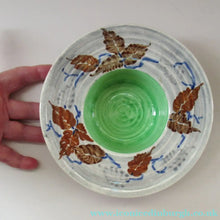 Load image into Gallery viewer, 1930s Richard Amour Posy Dish with Painted Autumn Leaves
