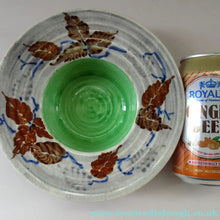Load image into Gallery viewer, 1930s Richard Amour Posy Dish with Painted Autumn Leaves
