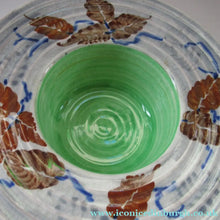 Load image into Gallery viewer, 1930s Richard Amour Posy Dish with Painted Autumn Leaves
