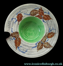 Load image into Gallery viewer, 1930s Richard Amour Posy Dish with Painted Autumn Leaves
