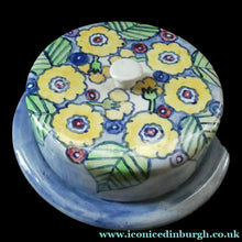 Load image into Gallery viewer, Scottish Lady Painter 1920s Art Pottery Hand Painted Cheese Dome
