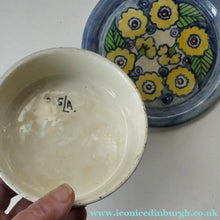 Load image into Gallery viewer, Scottish Lady Painter 1920s Art Pottery Hand Painted Cheese Dome
