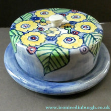 Load image into Gallery viewer, Scottish Lady Painter 1920s Art Pottery Hand Painted Cheese Dome
