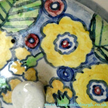 Load image into Gallery viewer, Scottish Lady Painter 1920s Art Pottery Hand Painted Cheese Dome
