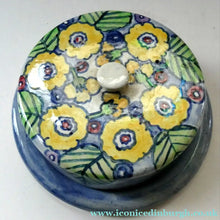 Load image into Gallery viewer, Scottish Lady Painter 1920s Art Pottery Hand Painted Cheese Dome

