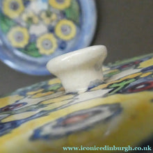 Load image into Gallery viewer, Scottish Lady Painter 1920s Art Pottery Hand Painted Cheese Dome
