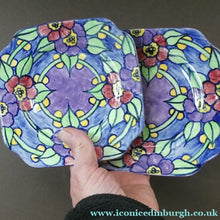 Load image into Gallery viewer, SCOTTISH POTTERY. Scottish Lady Decorator / Painter. 1930s Hand-Painted Pair of Side Plates. 6 3/4 inches
