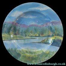 Load image into Gallery viewer, Scottish Pottery Plate. Hand Painted Highland Landscape by R. Carr
