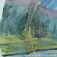 Load image into Gallery viewer, Scottish Pottery Plate. Hand Painted Highland Landscape by R. Carr
