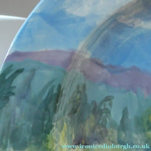 Load image into Gallery viewer, Scottish Pottery Plate. Hand Painted Highland Landscape by R. Carr
