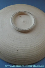 Load image into Gallery viewer, Large 1970s Round Shallow Plate. Davey Pottery, Castle Douglas, Kirkcudbrightshire. Abstract Design with Strange Creatures
