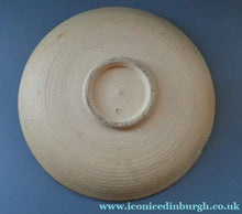 Load image into Gallery viewer, Large 1970s Round Shallow Plate. Davey Pottery, Castle Douglas, Kirkcudbrightshire. Abstract Design with Strange Creatures
