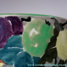 Load image into Gallery viewer, SCOTTISH POTTERY. Large Bough Pottery Bowl Decorated with Summer Fruits. Hand-Painted by Richard Amour - Scottish
