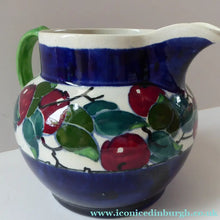 Load image into Gallery viewer, Large Bough Pottery Jug. Hand Painted Rosy Red Apples by Richard Amour; 1920s
