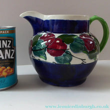 Load image into Gallery viewer, Large Bough Pottery Jug. Hand Painted Rosy Red Apples by Richard Amour; 1920s
