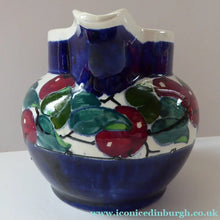 Load image into Gallery viewer, Large Bough Pottery Jug. Hand Painted Rosy Red Apples by Richard Amour; 1920s
