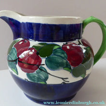 Load image into Gallery viewer, Large Bough Pottery Jug. Hand Painted Rosy Red Apples by Richard Amour; 1920s
