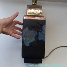 Load image into Gallery viewer, SCOTTISH POTTERY. LARGE Margery Clinton Lustre Glaze Lamp Base. Re-wired
